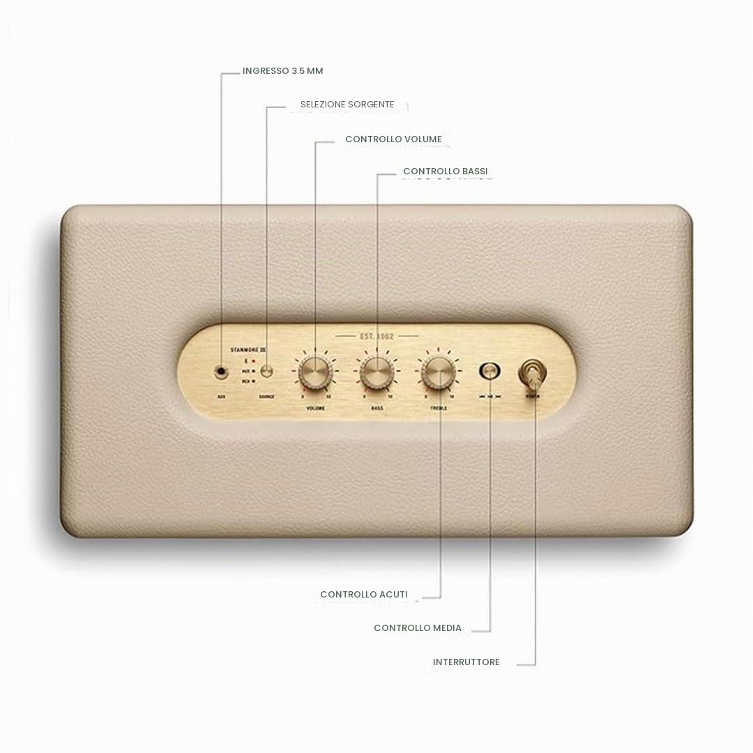marshall-stanmore-iii-altoparlante-bluetooth-home-stereo-con-bluetooth-5-2-ingre image 7