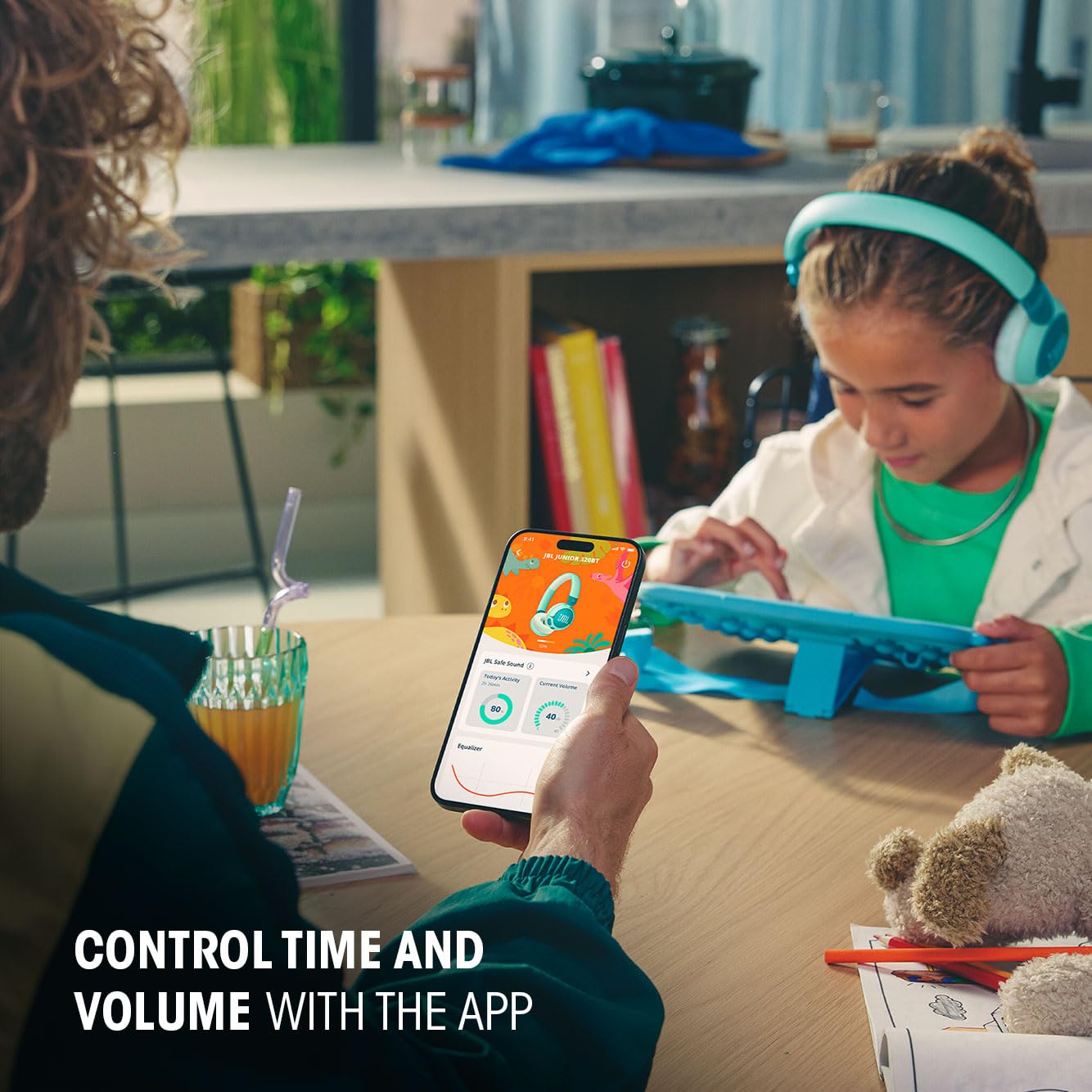 jbl-junior-320-bt-cuffie-on-ear-bluetooth-wireless-per-bambini-blu-microfono-int image 4
